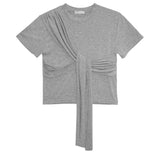 DRAPE SHIRRING T-SHIRTS