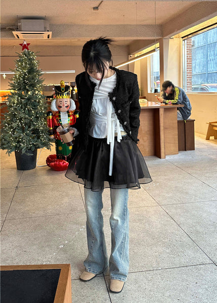 【WOOHWA】LINNING BOOTS CUT PT WOOHWA (ウーファ) - ライニングブーツカットパンツ / LINNING