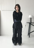 RIBBON SHEER HOODIE