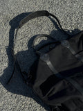 Marble Canvas Leather Boston Bag