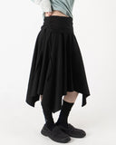 FOLDED WAIST FLARE SKIRT