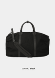 Marble Canvas Leather Boston Bag