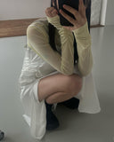 SATIN SLIT LONG OPS