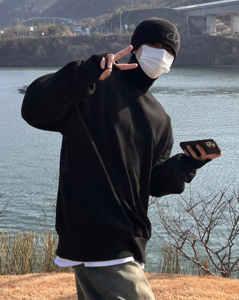 【DISCERNMENT】Heavy Turtleneck Warmer Sweatshirt DISCERNMENT (ディーサーメント) - ヘビータートルネック