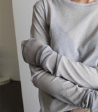 SEE-THROUGH HALF LONG SLEEVE