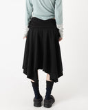 FOLDED WAIST FLARE SKIRT