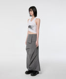 Drape Layered Maxi Skirt