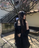 Alter Nylon Shirring Layered One Piece