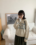 Fallen Nordic Wool Collar Knit