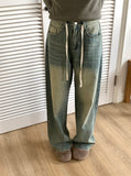 Acre String Washing Wide Denim Pants