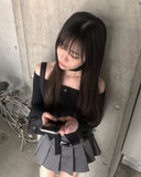Bring Off Shoulder Muffler T-Shirt Set