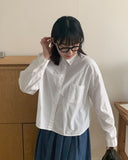 Yonin Crop Cotton Shirt