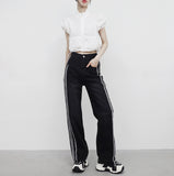 Amua Crop String Half Zip-Up