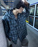Aaron Linen Check Hood Shirt