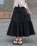 Vito Tiered Long Banding Skirt