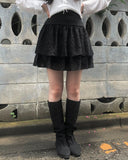 Dot Tiered Mini Skirt