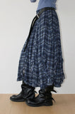 FRILL WAVE CHECK SKIRT