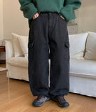 Harob brushed cargo denim pants