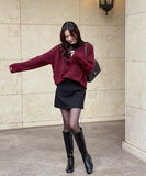 Jerib V-neck Loose Fit Knit