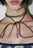 (2-WAY) LEAF STRAP NECKLACE & BELT