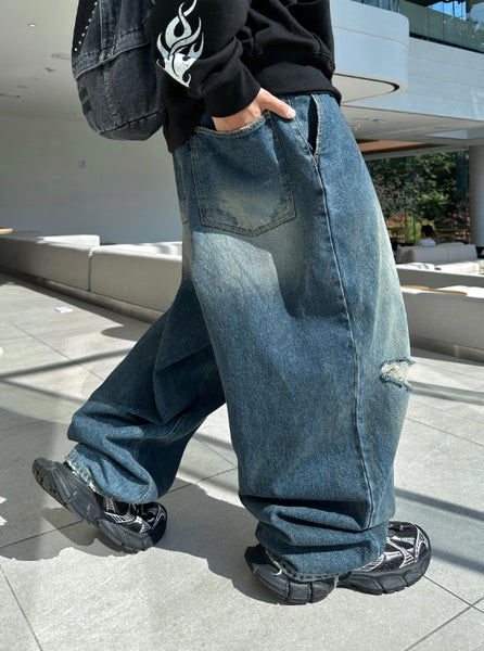 【DISCERNMENT】Lang Balloon Antique Amekaji Denim Pants DISCERNMENT (ディーサーメント) - ラングバルーンアンティーク