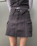 Cinder Cargo Mini Skirt