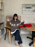 Accu Nordic Wool Mix Color Cardigan
