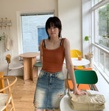 Hemt Tension Color Ribbed Sleeveless