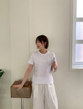 Harletter Star Embroidered Crop Short Sleeve Tee