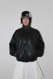 SOFT HIGH-NECK LEATHER JUMPER