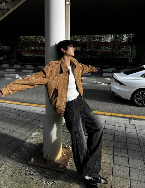 【COSYHARU】[2TYPE] 24FW Rect Strap Suede Jacket COSYHARU (コシハル) - [2TYPE]24FWレクトストラップスエード