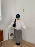 Erin Check Banding Long Skirt