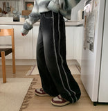 Wickon Side Line Stitch Denim Pants