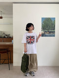 Alan Union Jack Print Over Short Sleeve Tee