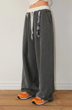 DOUBLE WAIST STRIPE SLACKS