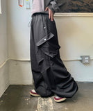 Hedind diagonal cargo wide pants