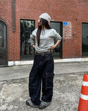 Abe Raw Stitch Cargo Denim Pants