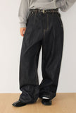 RAW TWO-TUCK WIDE DENIM