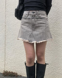Abyss Washing Denim Mini Skirt