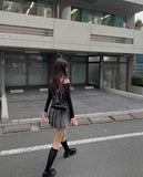 In-the-Low Belt Pleated Skirt Pants