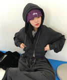 PIGMENT CROP HOODIE ZIP-UP