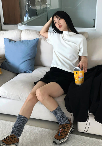 NOOR HALF SLEEVE TURTLENECK