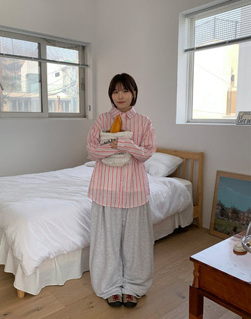 Tokoko Vintage Color Stripe Shirt