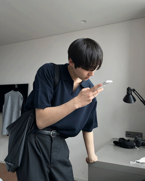 【COSYHARU】Ramien Raglan Collar Knit COSYHARU (コシハル) - ラミアンラグラン襟付きニット / Ramien