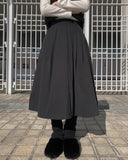 Silu Peach fuzz Pintuck Long Hool Skirt