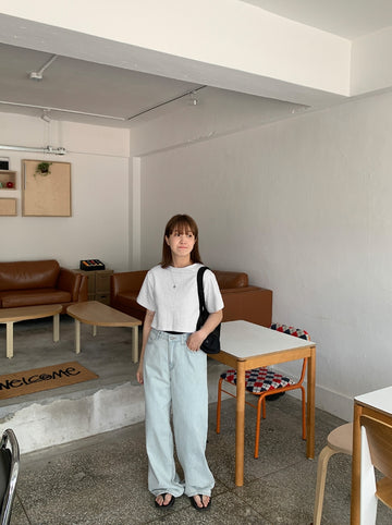 Hueburn Hidden Banding Wide Denim Pants