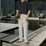Air Cool Banding Semi Wide Slacks