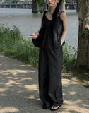 Mob Raw Denim Sleeveless Set-Up