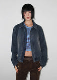DENIM BELTED POCKET JACKET