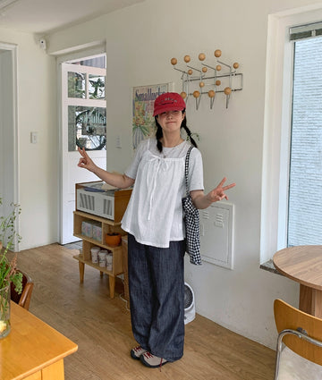 Hoyoi summer wide cotton pants